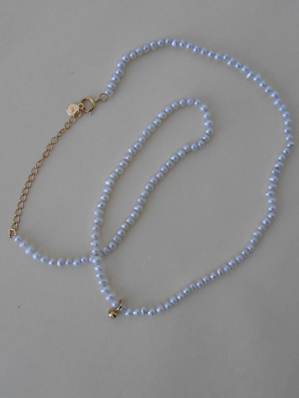 Fedoma Celine Natural Pearl Necklace 14K Solid Gold